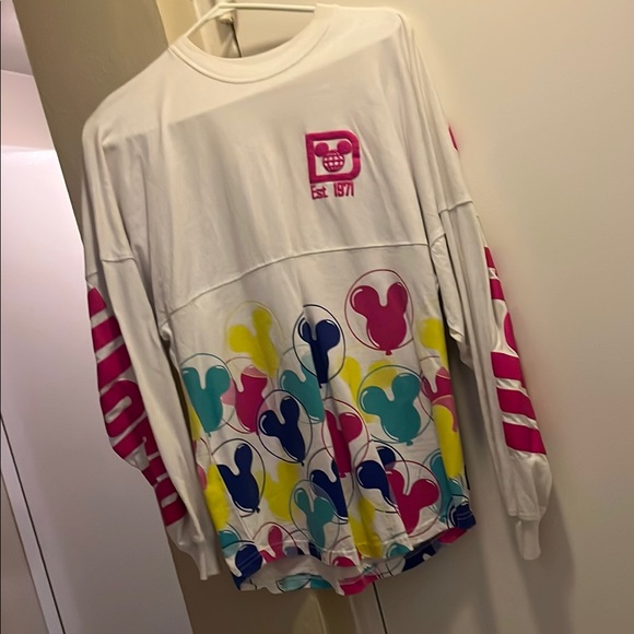 Disney Sweaters - Disney White Long Sleeve Shirt Sweater with Colorful Mickey Mouse Design